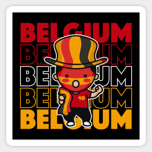 Belgium Football Fan // Kawaii Cute Belgian Soccer Supporter Sticker